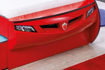 CARBED Кровать-машина Coupe с выдвижной кроватью Red 20.03.1306.00 в Шушенском - shushenskoe.mebel54.com | фото