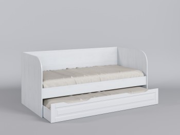 Диван-кровать Классика (Белый/корпус Выбеленное дерево) в Шушенском - shushenskoe.mebel54.com | фото