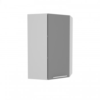 Гарда ВПУ 550 шкаф верхний угловой высокий (Белый Эмалит/корпус Серый) в Шушенском - shushenskoe.mebel54.com | фото