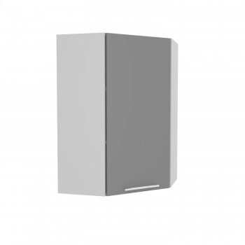 Гарда ВПУ 600 шкаф верхний угловой высокий (Белый Эмалит/корпус Серый) в Шушенском - shushenskoe.mebel54.com | фото