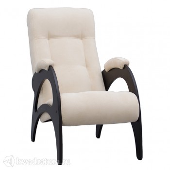 Кресло для отдыха Неаполь Модель 9 без лозы (Венге-эмаль/Ткань Ваниль Verona Vanilla) в Шушенском - shushenskoe.mebel54.com | фото