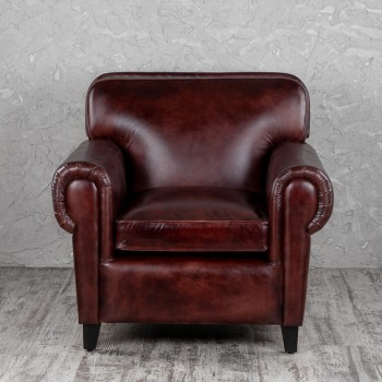 Кресло кожаное Элегант (Бордовый) в Шушенском - shushenskoe.mebel54.com | фото