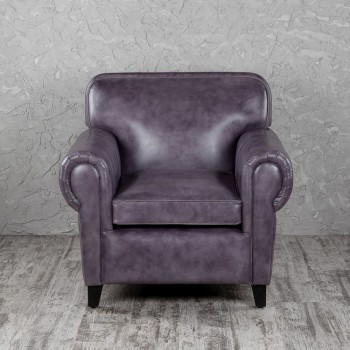 Кресло кожаное Элегант (Фиолетовый) в Шушенском - shushenskoe.mebel54.com | фото