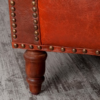 Кресло кожаное Лофт Аристократ (кожа буйвола) в Шушенском - shushenskoe.mebel54.com | фото