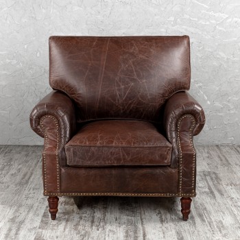 Кресло кожаное Лофт Аристократ (ширина 1100 мм) в Шушенском - shushenskoe.mebel54.com | фото