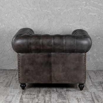 Кресло кожаное Лофт Честер (акация) в Шушенском - shushenskoe.mebel54.com | фото