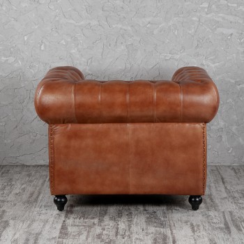 Кресло кожаное Лофт Честер (кожа) в Шушенском - shushenskoe.mebel54.com | фото
