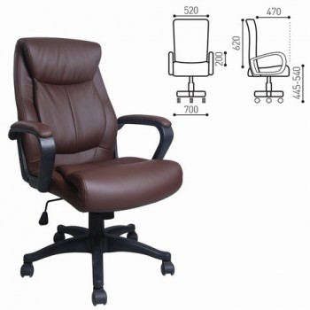 Кресло офисное BRABIX Enter EX-511 (коричневый) в Шушенском - shushenskoe.mebel54.com | фото