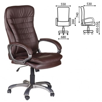 Кресло офисное BRABIX Omega EX-589 (коричневое) в Шушенском - shushenskoe.mebel54.com | фото