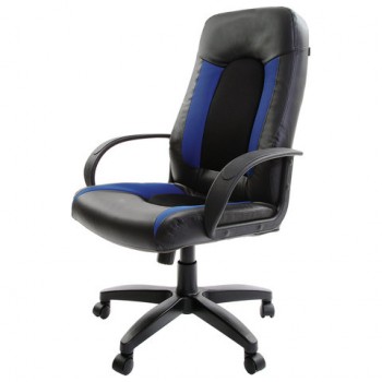 Кресло офисное BRABIX Strike EX-525 (сине-черный) в Шушенском - shushenskoe.mebel54.com | фото