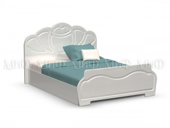 Кровать 1,4м Гармония (Белый/Белый глянец) в Шушенском - shushenskoe.mebel54.com | фото