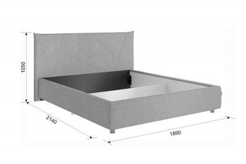 Кровать 1,6 Квест с подъемным механизмом (Топаз велюр) купить в Шушенском - shushenskoe.mebel54.com | фото