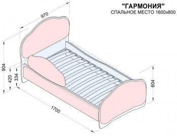 Кровать 160 Гармония 08 Шоколад (мягкий бортик) в Шушенском - shushenskoe.mebel54.com | фото