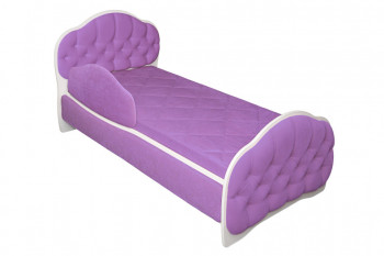 Кровать 170 Гармония 67 Светло-фиолетовый (мягкий бортик) в Шушенском - shushenskoe.mebel54.com | фото