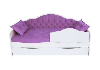 Кровать 170 серии Иллюзия Лайт 1 ящик 32 Фиолетовый (подушки) в Шушенском - shushenskoe.mebel54.com | фото