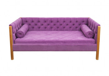 Кровать 180 серии Леди  32 Фиолетовый (подушка валик) в Шушенском - shushenskoe.mebel54.com | фото