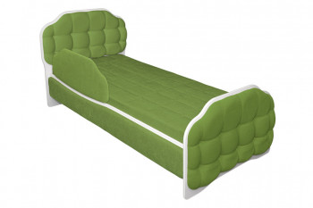 Кровать 190 Атлет Lux 76 Зелёный (мягкий бортик) в Шушенском - shushenskoe.mebel54.com | фото