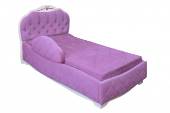 Кровать 190 Гармония Lux 67 Светло-фиолетовый (мягкий бортик) в Шушенском - shushenskoe.mebel54.com | фото