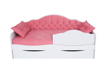 Кровать 190 серии Иллюзия Лайт 1 ящик 89 Розовый (подушки) в Шушенском - shushenskoe.mebel54.com | фото