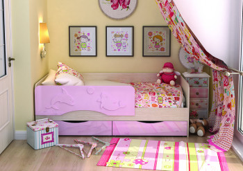 Кровать Алиса КР-812 1,6 Белфорд/Розовый металлик в Шушенском - shushenskoe.mebel54.com | фото