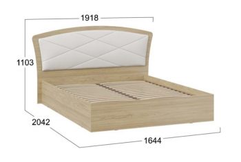 Кровать без ПМ «Сэнди» Тип 1 (без подъемного механизма) в Шушенском - shushenskoe.mebel54.com | фото