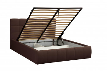 Кровать "Диана" ш. 1600 (Н=1010мм) (жаккард шоколад) в Шушенском - shushenskoe.mebel54.com | фото