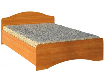 Кровать двойная 1600-1 без матраса (круглые спинки) Вишня Оксфорд в Шушенском - shushenskoe.mebel54.com | фото