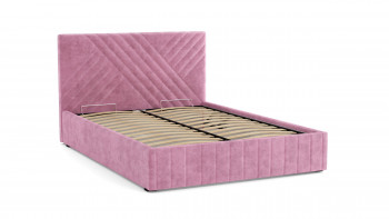 Кровать Гамма ш. 1400 (без основания для хранения) (велюр тенерифе розовый) в Шушенском - shushenskoe.mebel54.com | фото