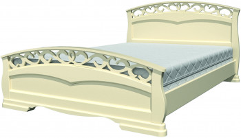 Кровать Грация-1 из массива сосны 1600*2000 Белый античный в Шушенском - shushenskoe.mebel54.com | фото