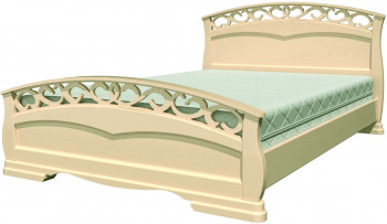 Кровать Грация-1 из массива сосны 900*2000 Белый античный в Шушенском - shushenskoe.mebel54.com | фото