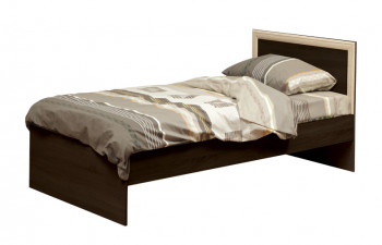 Кровать одинарная 21.55 (шир. 900) с настилом (венге/профиль дуб линдберг)/осн. в Шушенском - shushenskoe.mebel54.com | фото