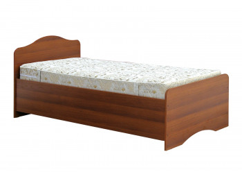 Кровать одинарная 900-1 без матраса (круглые спинки) Орех Таволато в Шушенском - shushenskoe.mebel54.com | фото