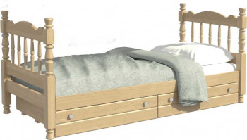 Кровать одинарная Аленка из массива сосны 800*1890 Сосна в Шушенском - shushenskoe.mebel54.com | фото