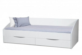 Кровать одинарная "Фея - 3" (симметричная) New/(белый / белый / ДВПО: белый) в Шушенском - shushenskoe.mebel54.com | фото