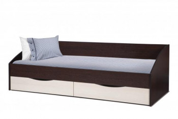 Кровать одинарная "Фея - 3" (симметричная) New (венге / вудлайн кремовый / ДВПО: белый) в Шушенском - shushenskoe.mebel54.com | фото