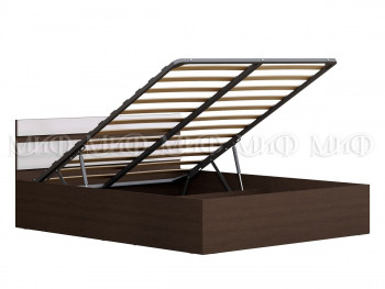 Кровать с подъемным механизмом Нэнси 1,4м (Венге/белый глянец) в Шушенском - shushenskoe.mebel54.com | фото