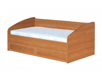 Кровать с ящиками с задней спинкой 900-1 без матраса Вишня Оксфорд в Шушенском - shushenskoe.mebel54.com | фото
