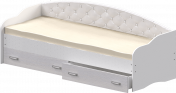 Кровать Софа-7 с мягкой спинкой (800х1900) Белый в Шушенском - shushenskoe.mebel54.com | фото