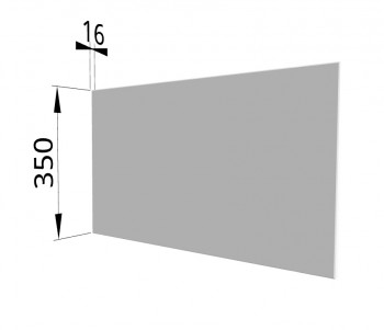 Панель торцевая (для шкафа горизонтального глубокого) ГПГ Ройс (Белый софт) в Шушенском - shushenskoe.mebel54.com | фото