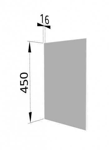 Панель торцевая (для шкафа горизонтального высокого) ВПГ Ройс (Белый софт) в Шушенском - shushenskoe.mebel54.com | фото