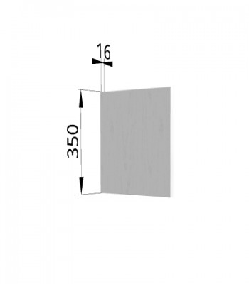 Панель торцевая (для шкафа горизонтального высотой 350 мм) ПГ Мелисса (Белый скин) в Шушенском - shushenskoe.mebel54.com | фото