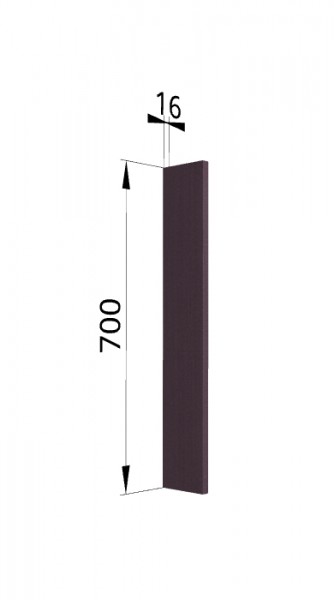 Панель торцевая (для шкафа торцевого верхнего) ПТ 400 Тито, Гарда (Пурпур) в Шушенском - shushenskoe.mebel54.com | фото