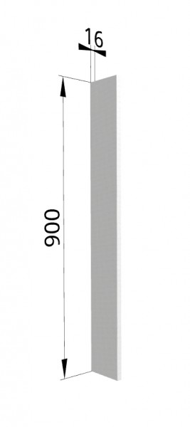Панель торцевая (для шкафа верхнего торцевого высокого) ВПТ 400 Капри (Липа белый) в Шушенском - shushenskoe.mebel54.com | фото