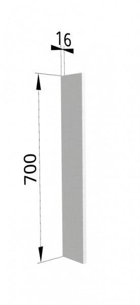 Панель торцевая (для шкафа верхнего торцевого высотой 700 мм) ПТ 400 Мелисса (Бежевый скин) в Шушенском - shushenskoe.mebel54.com | фото
