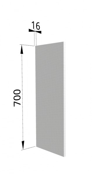 Панель торцевая (для шкафа верхнего высотой 700 мм) П Мелисса (Бежевый скин) в Шушенском - shushenskoe.mebel54.com | фото