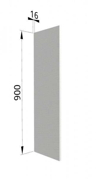 Панель торцевая (для шкафа верхнего высотой 900 мм) ВП Мелисса (Белый скин) в Шушенском - shushenskoe.mebel54.com | фото