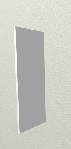 Панель торцевая П Капля (для шкафа верхнего) Белый в Шушенском - shushenskoe.mebel54.com | фото