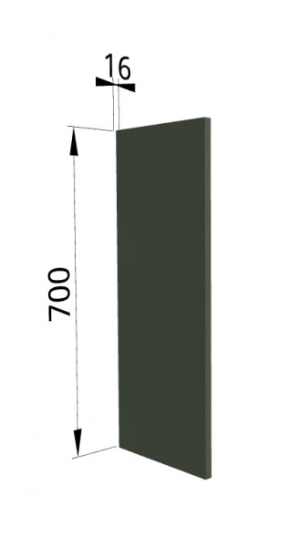 Панель торцевая П Квадро (для шкафа верхнего) Оливково-зеленый в Шушенском - shushenskoe.mebel54.com | фото