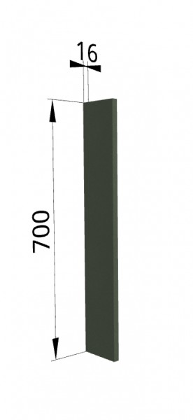 Панель торцевая ПТ 400 Квадро (для шкафа торцевого верхнего) Оливково-зеленый в Шушенском - shushenskoe.mebel54.com | фото
