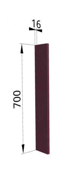 Панель торцевая ПТ 400 Квадро (для шкафа торцевого верхнего) Виноград в Шушенском - shushenskoe.mebel54.com | фото